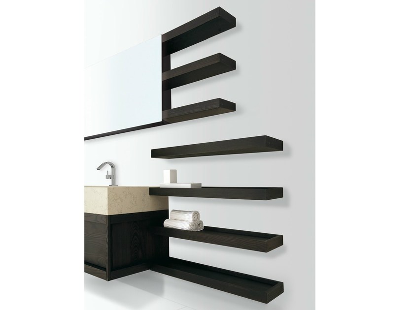 WENGÈ | Bathroom wall shelf