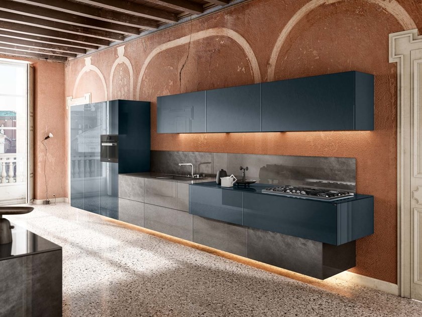 36E8 METAL XGLASS | Linear kitchen