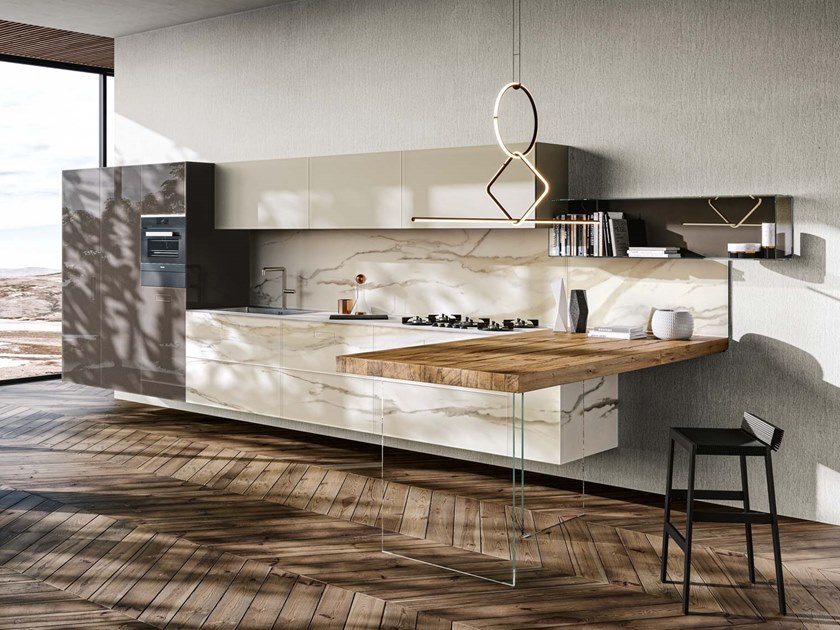 36E8 MARBLE XGLASS | Kitchen with peninsula
